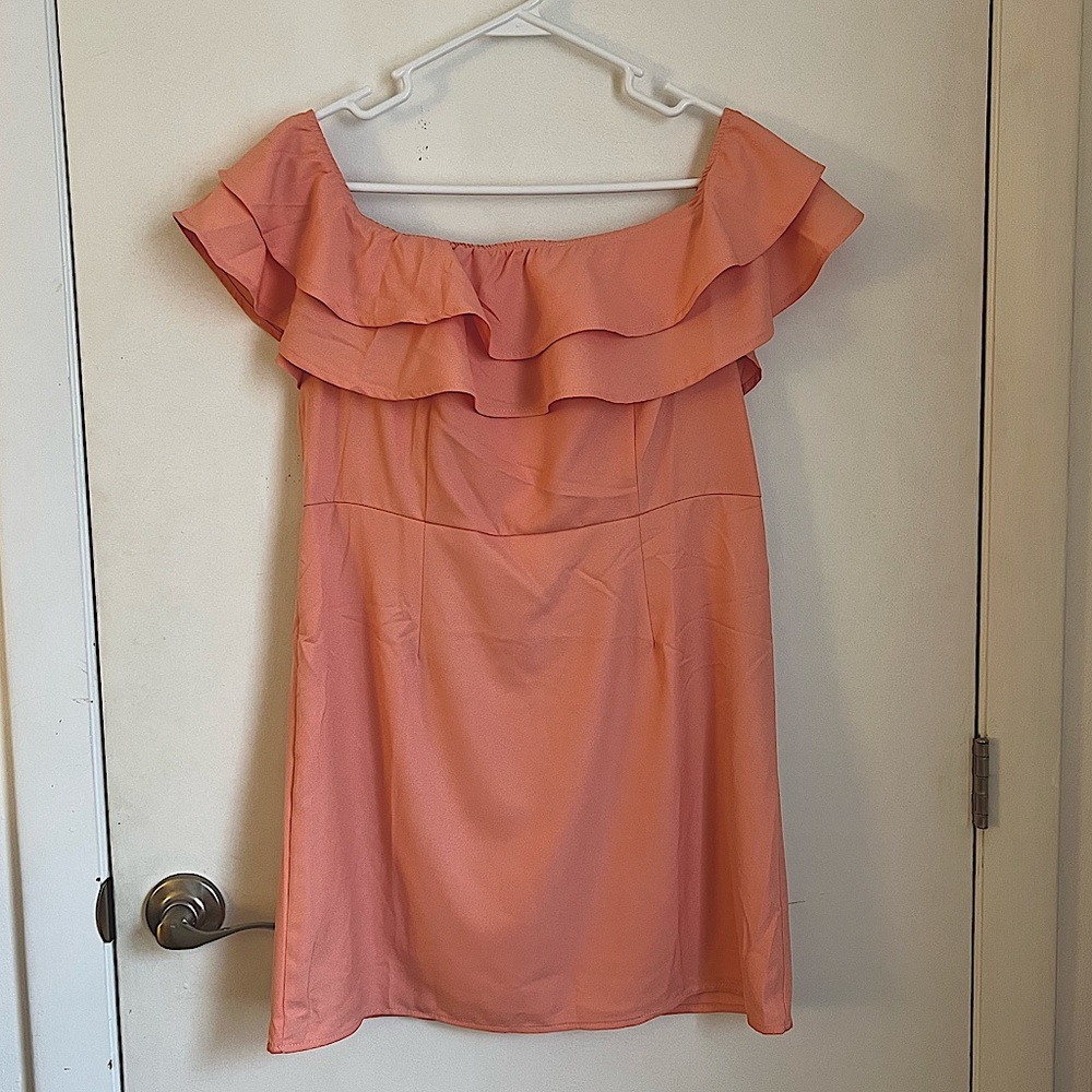 Pink Lily Peach Off Shoulder size L